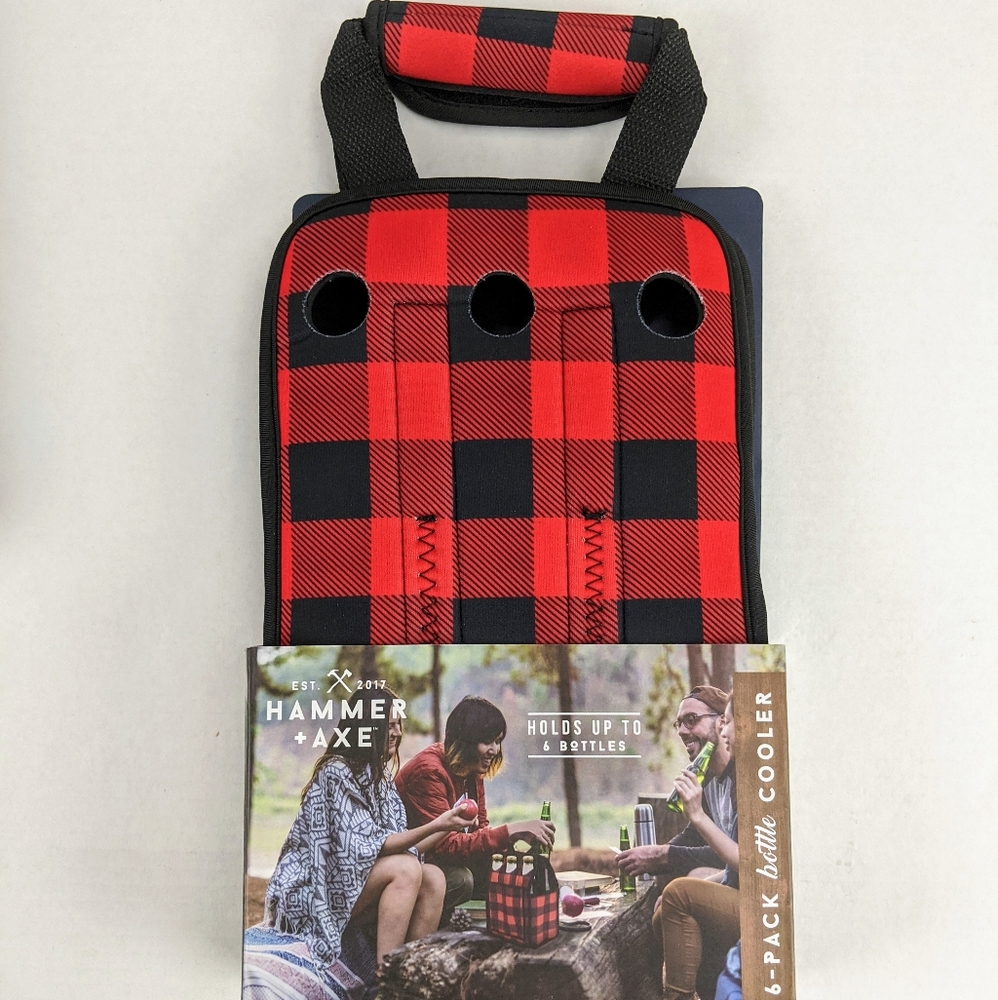 Axe & Hammer Cooler 6 Pack Bottle Insulated - Picture 1 of 8